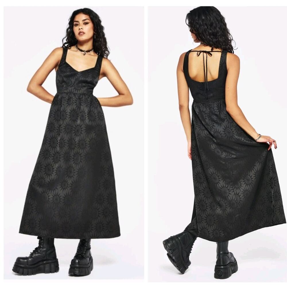 Disturbia NWT Semine Celestial Print Witchy Midi Dress Size 14 Alt, Statement
